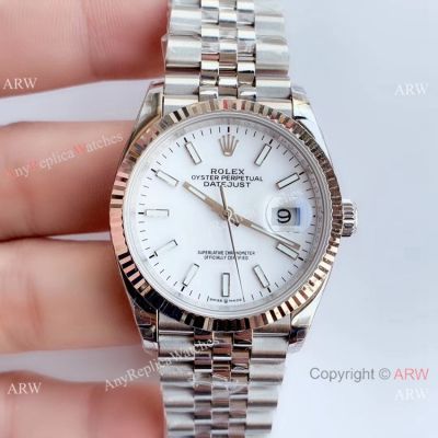 Rolex Oyster Perpetual Datejust White Dial 36mm Watch / Best Chinese Replica Watches